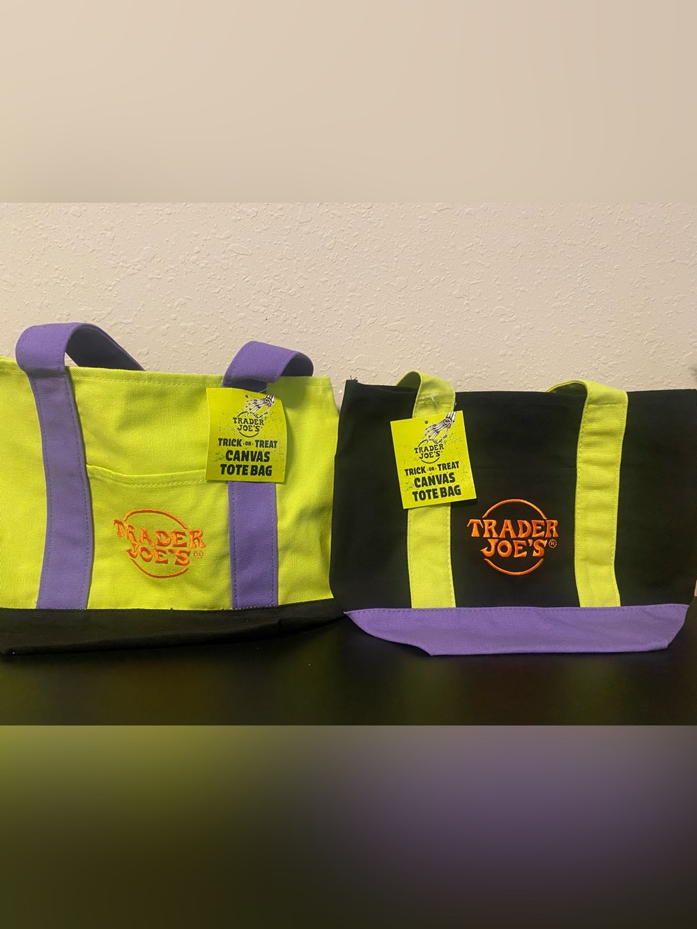 SET OF TWO 2026Trader Joe's Mini Fall Tote Bag Set NWT